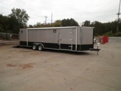 Enclosed Trailer 8.5'x26' Beige - Dual 5200 Lb Axles Brakes Storage -Tool Comprehensive pa100001 1 1