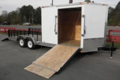 Enclosed Utility Hybrid Trailer 7'x20' - Lawn Mower Equipment Hauler Storage -Tool Comprehensive pb010022