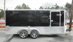 Enclosed Trailer 7'x16' Custom Built - Motorcycle ATV Car Event (Black) Storage -Tool Comprehensive picture 122 1 2 1