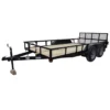 6.4' X 14' Tandem Axle Dovetail Utility Trailer With Gate & Lights