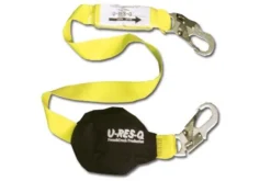 French Creek R490A Shock Absorbing Web Lanyard With Lock Snaps & U RES Q