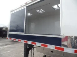 Enclosed 8.5x36' Custom Indigo Blue Goose-Neck Trailer Storage -Tool Comprehensive sam 0545