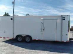 Custom Enclosed Trailer 8.5 X 24 White Storage -Tool Comprehensive sam 2681