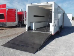 Custom Enclosed Trailer 8.5 X 24 White Storage -Tool Comprehensive sam 2688