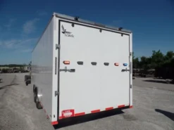 Custom Enclosed Trailer 8.5 X 24 White Storage -Tool Comprehensive sam 2691