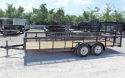 Utility Trailer 6.4 X 18 Straight Deck 2ft Mesh Sides 8 Utility Trailer 6.4 X 18 Straight Deck 2ft Mesh Sides -Tool Comprehensive sam 3266 1