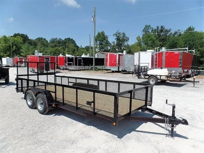Utility Trailer 6.4 X 18 Straight Deck 2ft Mesh Sides 2 Utility Trailer 6.4 X 18 Straight Deck 2ft Mesh Sides - Image 2