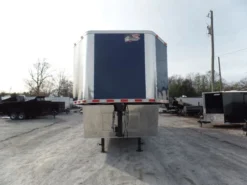 Enclosed Trailer 8.5' X 36' Indigo Blue Gooseneck Motorcycle Hauler Storage