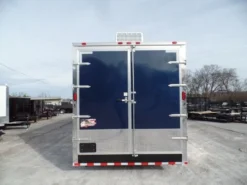 Enclosed Trailer 8.5' X 36' Indigo Blue Gooseneck Motorcycle Hauler Storage -Tool Comprehensive sam 5703