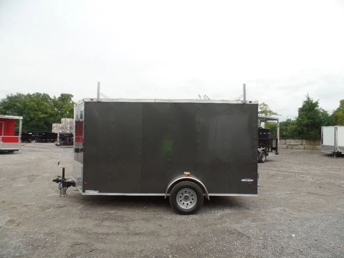 Enclosed Trailer 7'x12' Single Axle 3500 Lbs V-Nose Storage 4 Enclosed Trailer 7'x12' Single Axle 3500 Lbs V-Nose Storage - Image 4