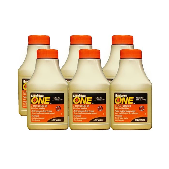 Shindaiwa One 2-Cycle Engine Oil 2.5 Gallon Mix, 48 6.4 Fl. Oz. Bottles 1 Shindaiwa One 2-Cycle Engine Oil 2.5 Gallon Mix, 48 6.4 Fl. Oz. Bottles