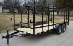 6.4x16 Straight Deck Tandem Utility Trailer 4.5ft Ladder Racks -Tool Comprehensive trailer 5.1