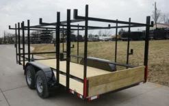 6.4x16 Straight Deck Tandem Utility Trailer 4.5ft Ladder Racks -Tool Comprehensive trailer 5.4