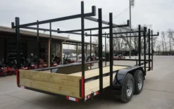 6.4x16 Straight Deck Tandem Utility Trailer 4.5ft Ladder Racks -Tool Comprehensive trailer 5.5