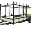 6.4x16 Straight Deck Tandem Utility Trailer 4.5ft Ladder Racks