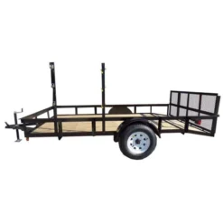 Utility Trailer 6.4x12 With Trimmer Racks Dove Tail Gate